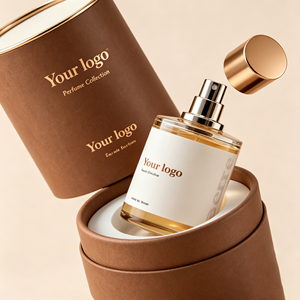 Boîte cylindrique en papier kraft premium, tube en papier personnalisé avec logo, emballage cadeau pour flacon de parfum ou cosmétique - Product Image 4