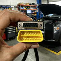 Kabel Utama HTT EV17 untuk Penguji Mobil, Kabel Diagnostik Pin Dua Baris OBD untuk Stasiun Inspeksi Kendaraan Bermotor