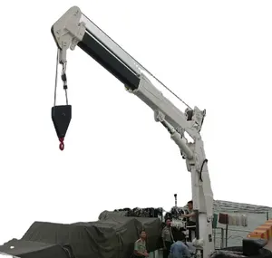 1 2ton 4ton 6.3ton Marine Crane Marine Deck Mounted Telescopic Boom Crane