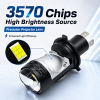 Ampoule de phare LED pour voiture SFIDA T9 12V, nouvelle, super lumineuse, projecteur H4, 52W, 6000K, 5200LM, puce 3570, IP67