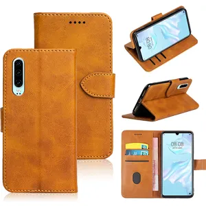 Casing Buku Flip Kulit, Sarung Dompet Kulit untuk Huawei Honor X20 Se Play 20 5T 4T 3e V8 V9 V10 V20 V30 V40 Magic 3 Pro