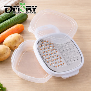 OMORY 304 Stainless Steel Dual Grater With Box Multi-Functional <b>Vegetable</b> <b>Chopper</b> Kitchen Potato Grater - Product Image 2
