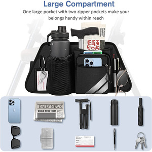กระเป๋าเป้สะพายหลังสำหรับรถเข็นพร้อมที่วางแก้ว กระเป๋าเดินทางแบบสะพายข้าง มีช่องเก็บความร้อน กระเป๋าเป้สำหรับรถเข็น - Product Image 2