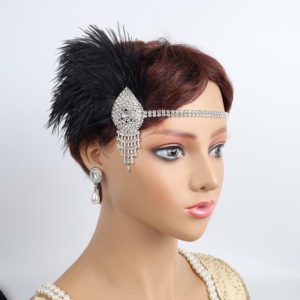 LOWOSAIWOR Tocado de Estilo Flapper para Niña, Accesorios para el Cabello para Fiesta Temática de los Años 20, para Fiesta Nocturna de Harlen - Product Image 6