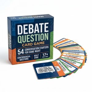 Juego de Cartas con Preguntas de Debate Personalizadas OEM, 54 Iniciadores de Conversaciones Controversias, Juego de Cartas para Fiestas de Adultos - Product Image 2