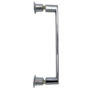 Manija de puerta Kellyto de aleación de zinc, 200 mm de distancia entre orificios, acabado cromado, para accesorios de mamparas de ducha - Product Image 4