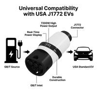 Convertisseur de chargeur EV 32A 7kW GB/T vers J1772 portable avec affichage LED pour véhicules importés américains Fournisseur OEM ODM