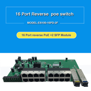 Alta qualità 16 porte 100Mbps 24V PoE <span class=keywords><strong>Reverso</strong></span> 2X1G SFP VLAN Reverse PoE Switch PCBA - Product Image 2