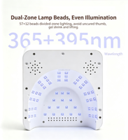 Lampe UV LED rechargeable pour ongles avec base magnétique, séchoir à ongles intelligent à capteur infrarouge pour le durcissement du gel des ongles des mains et des pieds en salon
