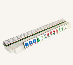 Ensemble de Mahjong américain Holly Jolly à 5 couches - 160 tuiles - Ensemble de Mahjong en acrylique rouge festif et vert émeraude - Cadeau de fête haut de gamme - Product Image 5