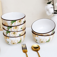 Ensemble de bols en céramique de 5 pouces imprimés japonais, conception personnalisée en relief, en porcelaine, saladier écologique pour la fête