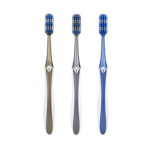 Brosse à dents simple pour homme, poils souples en nylon, usage domestique, couleur personnalisable, pack familial, nettoie et protège les gencives - Product Image 1