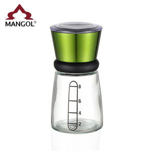 Stainless Steel Pepper <b>Grinder</b> With <b>Plastic</b> Lid Airtight Manual Kitchen Gadget Cylinder Shape 8 Oz Capacity MG721E - Product Image 3