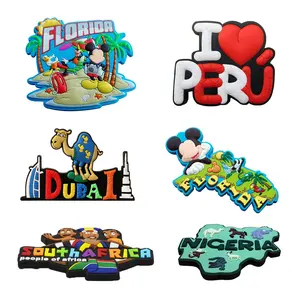 High quality factory custom make soft pvc 3d fridge magnets tourism souvenir