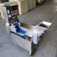 Machine à découper les fruits et légumes professionnelle à double tête en acier inoxydable haute performance pour chou, épinards, laitue, poireau en dés