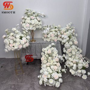 Bola de Rosa artificial Lisa blanca hecha a mano, centro de mesa de boda con característica suave para la decoración del Día de San Valentín - Product Image 6