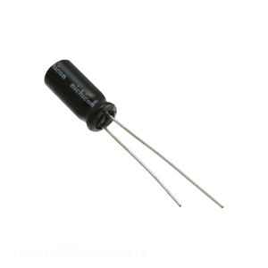 Authorized Distributor 0.33 uF Through Hole UKL1HR33KDDANATA CAP ALUM 0.33UF 20% 50V RADIAL Capacitor - Product Image 1