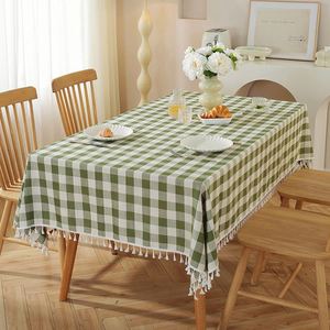 Mantel Decorativo para Mesa de Comedor, Picnic o Fiesta, con Diseño Geométrico a Cuadros, Aspecto de Lino, Suave, Lavable, Antiarrugas, en Tonos Pastel - Product Image 3