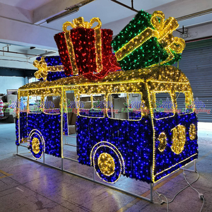Bán buôn Led trang trí ngoài trời giáng sinh thắp sáng 3D Motif ánh sáng xe buýt - Product Image 6