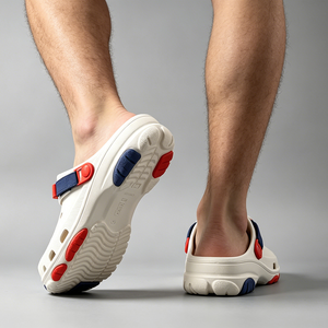 <span class=keywords><strong>Sabots</strong></span> Gorpcore pour hommes avec logo personnalisé, en EVA, semelle en caoutchouc antidérapante, sangle réglable, chaussures de jardin, sandales d'été pour hommes - Product Image 4