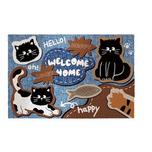 Alfombra de Entrada Rectangular de Seda con Diseño de Dibujos Animados 'Slow Down', Antipolvo, Resistente a las Manchas y al Desgaste - Product Image 3