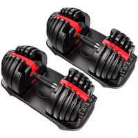 Ensemble d'haltères réglables 24 kg pour musculation, gymnastique et fitness, avec logo personnalisé
