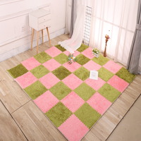 Tapis de puzzle en EVA moelleux à emboîtement carré, tapis de sol en EVA moelleux pas cher pour le salon, toucher douillet pour l'hiver