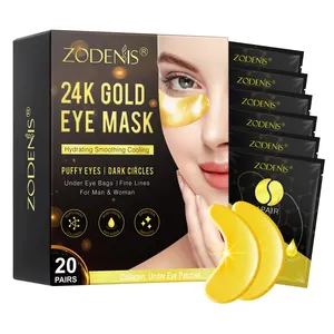 Zodenis Groothandel 24K Crystal Collageen Anti Rimpel Verminderen Donkere Kringen Hydraterende Glad Oogmasker