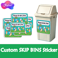 Autocollant extérieur personnalisé, logo de marque, imperméable, auto-adhésif, PVC, résistant au soleil, autocollant durable pour bacs à déchets
