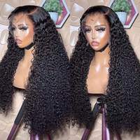 Perruque Water Wave 100% Cheveux Humains Vierges Indiens 13x4 Lace Front Sans Colle Pré-Pluckée Noeuds Blanchis Ligne de Cheveux Naturelle pour Femmes Soie