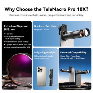 <span class=keywords><strong>APEXEL</strong></span> Nouvel objectif macro téléobjectif 10X <span class=keywords><strong>Zoom</strong></span> 200 mm, multicouche, nouveau verre ED pour la prise de vue sur téléphone portable - Product Image 3