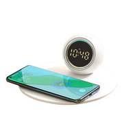 Nuevo Cargador Inalámbrico 3 en 1 de 15W con Reloj Despertador, Luz Nocturna LED y Estación de Carga Inalámbrica con Logotipo Personalizado, Gran Venta 2025