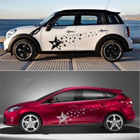 Autocollants durables pour carrosserie de voiture, en vinyle imperméable, motif ciel étoilé, anti-décoloration, protection contre les rayures, adaptés à BMW, Toyota, VW, Benz