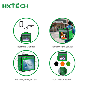 Mochila LED a Todo Color HXTECH, Pantalla Publicitaria, Resistente al Agua IP65, Píxel de <span class=keywords><strong>2</strong></span>.5mm, Uso en Interiores y Exteriores, Bolsa 3D para Entrega de Comida - Product Image 2