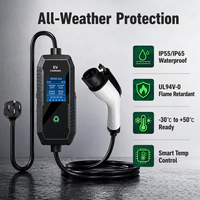 Chargeur EV portable 32A/40A J1772 avec câble de 20 pieds, Plug & Play, IP65, certifié CE, pour station de recharge EV portable en Amérique du Nord