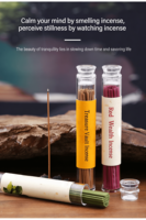 Bâtonnets d'encens au bois de santal 10g, parfum chinois aromatique, tube acrylique en forme de tour de pin, pour l'arôme intérieur de la maison