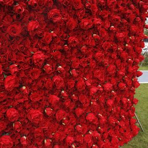 Andere Hochzeits dekorationen Hochzeit dekorative künstliche 3D rote Rose Blume Wand Hintergrund - Product Image 4