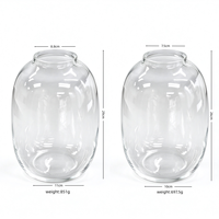 Vase en verre créatif nordique en gros, terrarium hydroponique de table, bouteille à fleurs transparente pour la décoration de la maison, des mariages et des salons