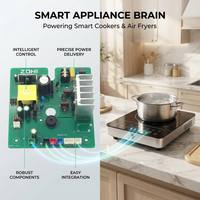 Carte de contrôle d'alimentation intelligente ZONI ZONI-SPCB01 PCBA pour cuisinières intelligentes et friteuses à air, module PCB FR-4 avec dissipateur thermique en aluminium