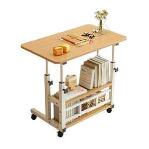2025 Hot Sale Modern White Wooden Convertible Height <strong>Adjustable</strong> <strong>Computer</strong> <strong>Desk</strong> with Mobile Wheels &amp; Laptop Stand for Students - Product Image 5