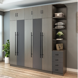 Gagang Pintu Lemari Modern Kuningan Aluminium Gagang Tarik Furnitur Perangkat Keras 128mm Gagang Laci Hitam Doff - Product Image 5