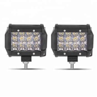 Venta al por mayor 18W 36W Triple fila blanco amarillo LED luces de trabajo 12V todoterreno 4x4 luces para coches Jeeps camiones