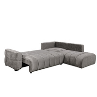 Sofá Cama en Forma de L de Dos Plazas, Diseño Europeo, Tapizado en Terciopelo, con Espacio de Almacenamiento, Duradero y Ecológico, para Sala de Estar