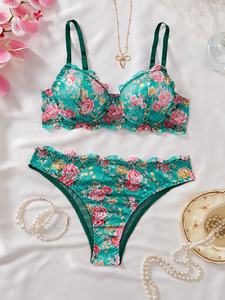 Популярное эксклюзивное высококачественное секс-нижнее белье, собранные сетчатые ободки бюстгальтера с принтом, игривые и сексуальные в стиле кантри - Product Image 6