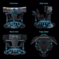 Simulateur de Course de Réalité Virtuelle 3D Dynamique Six Axes, Équipement VR 360 Degrés pour Grand Terrain de Jeux Intérieur Centre Commercial