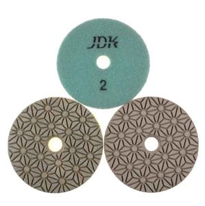 Tampon de <span class=keywords><strong>polissage</strong></span> flexible JDK 4 pouces 3 étapes pour utilisation humide et sèche sur sols, granit, quartz, marbre, pierre d'ingénierie, personnalisable OEM 100 MM - Product Image 3