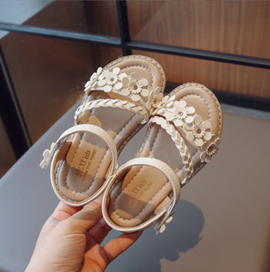 Breathable Shoe Insoles Kid Sandals Non-slip Outdoor <b>Flower</b> Woven Shoes <b>Sweet</b> Sandals Kids - Product Image 6