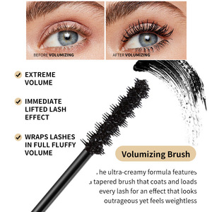 Marque privée Maquillage <span class=keywords><strong>pour</strong></span> femmes Mascara noir résistant à la transpiration bouclé durable Cosmétiques Crème de mascara végétalien imperméable - Product Image 3