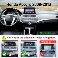 Radio Estéreo para Auto con Android 12.0, GPS, Navegación, Pantalla Táctil, Unidad Principal para Honda 2008 2009 2010 2011 2012 2013