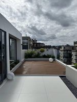 Revêtement de sol en PE sur mesure, terrasse en WPC pour extérieur, facile à nettoyer, terrasse en WPC solide pour jardins